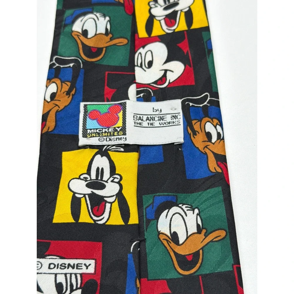 Vintage Mickey Unlimited Disney Character Tie Balancine Mickey Donald‎ Goofy USA